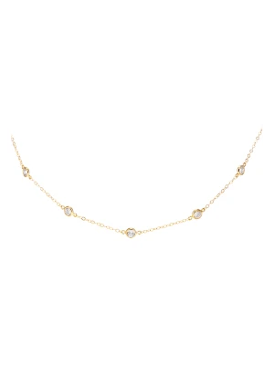 Diamant Exquis Złoty naszyjnik z cyrkoniami - dł. 45 cm rozmiar: onesize