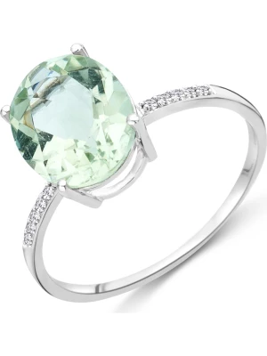 Diamant Exquis Złoty pierścionek z diamentami i ametystem rozmiar: 58