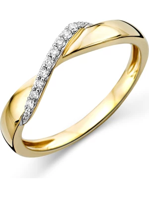 Revoni Złoty pierścionek z diamentami rozmiar: 54