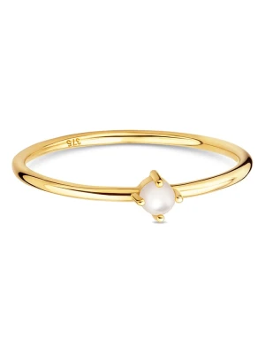 Diamant Exquis Złoty pierścionek z perłą rozmiar: 58