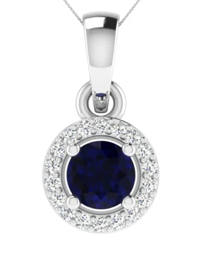 Diamant Vendôme Złota zawieszka z diamentami i szafirem rozmiar: onesize