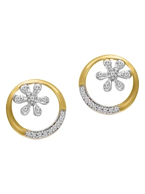 Diamant Vendôme Złote kolczyki-wkrętki z diamentami rozmiar: onesize