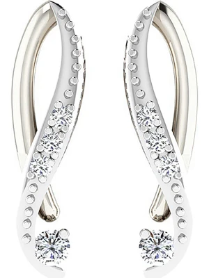 Diamant Vendôme Złote kolczyki-wkrętki z diamentami rozmiar: onesize