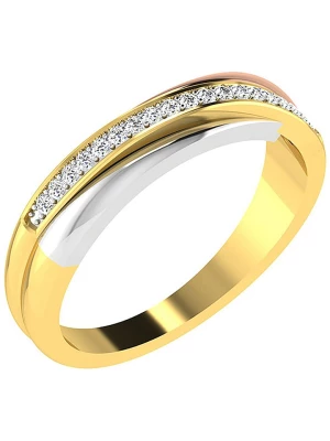 Vittoria Jewels Złoty pierścionek z diamentem rozmiar: 54