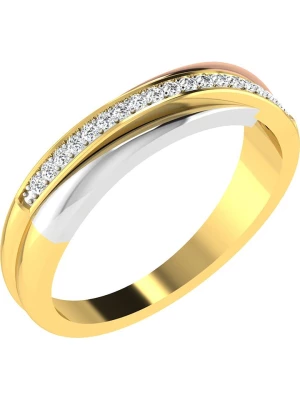 Diamant Vendôme Złoty pieścionek z diamentem rozmiar: 46