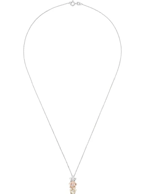 DIAMANTA Srebrny naszyjnik "Ikebana" z diamentową zawieszką - dł. 42 cm rozmiar: onesize