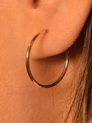 DIAMANTA Złote kolczyki-kreole "Sublimes créoles" rozmiar: onesize