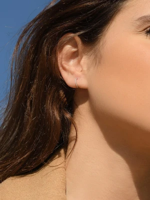 DIAMANTA Złote kolczyki "Perfect créoles" z diamentami rozmiar: onesize