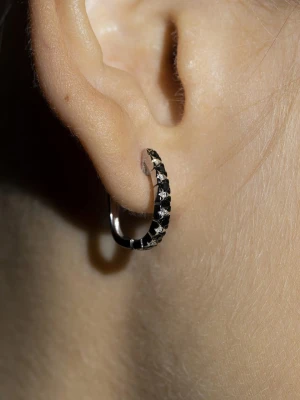 DIAMANTA Złote kolczyki-wkrętki "Black and White" z diamentami rozmiar: onesize