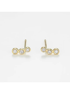 DIAMANTA Złote kolczyki-wkrętki z diamentami rozmiar: onesize