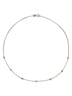 DIAMANTA Złoty naszyjnik z diamentami - dł 40 cm rozmiar: onesize