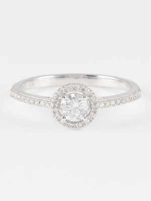 DIAMANTA Złoty pierścionek "Ahimsa" z diamentami rozmiar: 56