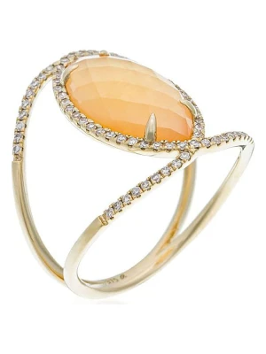 DIAMANTA Złoty pierścionek "Energie" z diamentami rozmiar: 54