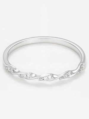 DIAMANTA Złoty pierścionek "Eternelle Torsade" z diamentami rozmiar: 56