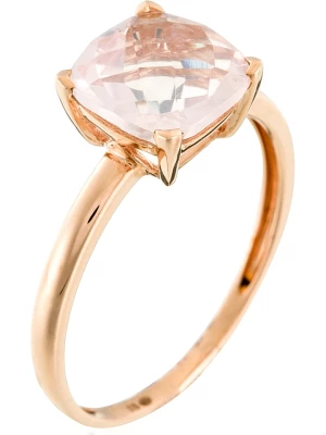 DIAMANTA Złoty pierścionek "Quartz Unique" z różowym kwarcem rozmiar: 54