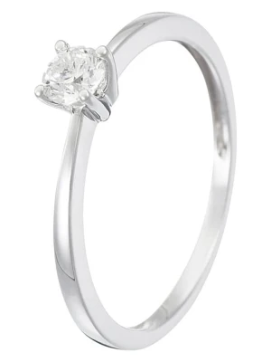 DIAMANTA Złoty pierścionek "Solitaire Clos" z diamentami rozmiar: 54