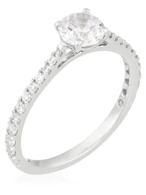 DIAMANTA Złoty pierścionek "Solitaire Royal" z diamentami rozmiar: 58