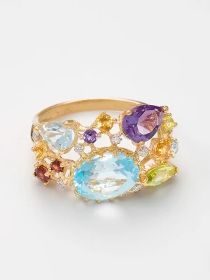 DIAMANTA Złoty pierścionek "Valéria" z diamentami rozmiar: 52