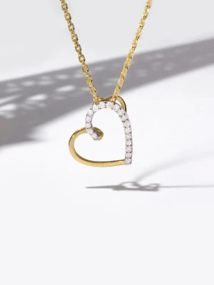DIAMOND & CO Złota zawieszka "Coeur Précieux" z diamentami rozmiar: onesize