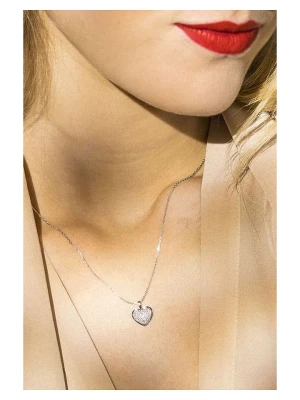 DIAMOND & CO Złota zawieszka "Coeur" z diamentami rozmiar: onesize srebrny