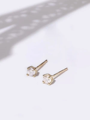 DIAMOND & CO Złote kolczyki-wkrętki "Cristina" z diamentami rozmiar: onesize