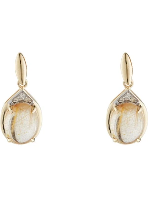 DIAMOND & CO Złote kolczyki-wkrętki "Fanaa" z diamentami rozmiar: onesize