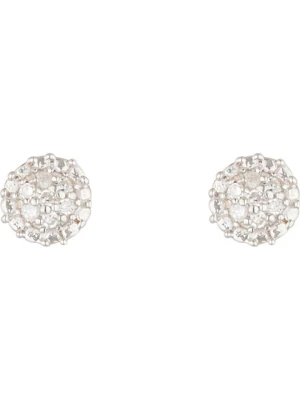 DIAMOND & CO Złote kolczyki-wkrętki "Round Stud" z diamentami rozmiar: onesize