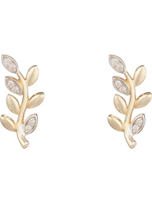DIAMOND & CO Złote kolczyki-wkrętki "Sanya" z diamentami rozmiar: onesize