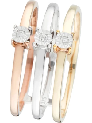 DIAMOND & CO Złoty pierścionek "Bario" z diamentami rozmiar: 56