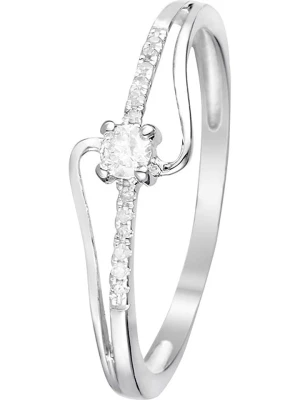DIAMOND & CO Złoty pierścionek "Beauté Discrète" z diamentami rozmiar: 60