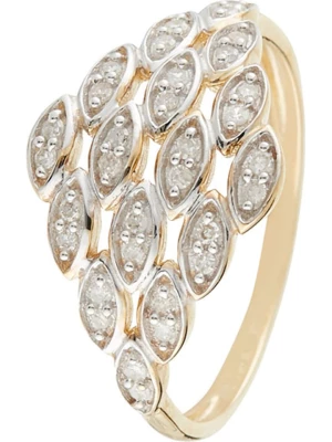 DIAMOND & CO Złoty pierścionek "Kudat" z diamentami rozmiar: 52
