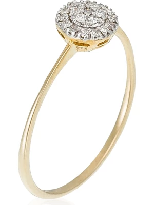 DIAMOND & CO Złoty pierścionek "Mon rayon de Soleil" z diamentami rozmiar: 58