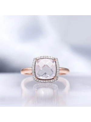 DIAMOND & CO Złoty pierścionek "Quartissime" z diamentami rozmiar: 62