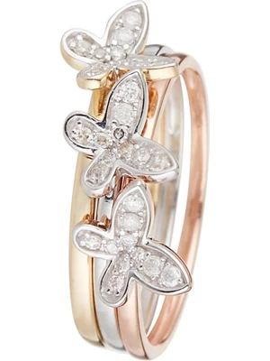 DIAMOND & CO Złoty pierścionek "Valpaiso" z diamentami rozmiar: 56