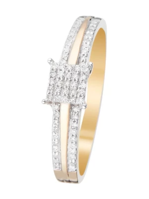DIAMOND & CO Złoty pierścionek z diamentami rozmiar: 54