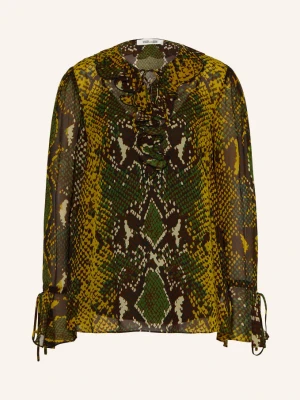 Diane Von Furstenberg Bluzka Koszulowa Paola Z Falbanami braun brązowy