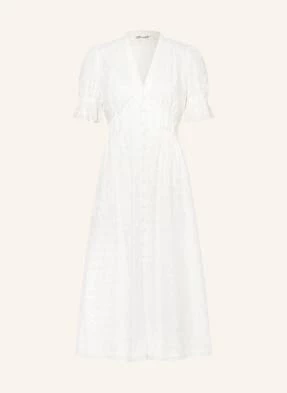 Diane Von Furstenberg Sukienka Koszulowa Erica Z Perforowanym Haftem weiss