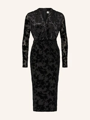 Diane Von Furstenberg Sukienka Z Aksamitu Tamra W Stylu Kopertowym schwarz