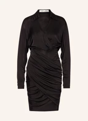 Diane Von Furstenberg Sukienka Z Dżerseju Troian W Stylu Kopertowym schwarz