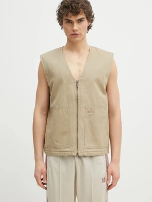 Dickies bezrękawnik bawełniany Duck Canvas Summer Vest Sw Desert Sand męski kolor beżowy przejściowy DK0A4YQKF021