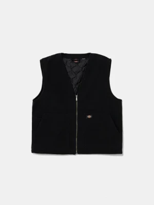 Dickies bezrękawnik jeansowy męski kolor czarny przejściowy DK0A4YQKC401