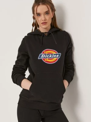 Dickies Bluza damska kolor czarny z kapturem z nadrukiem DK0A4XCCBLK-BLACK