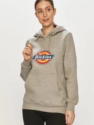 Dickies Bluza damska kolor szary z kapturem z nadrukiem DK0A4XCCGYM-GREYMELANG