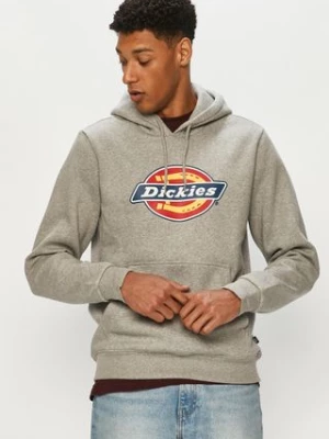 Dickies Bluza męska kolor szary z kapturem z nadrukiem DK0A4XCBGYM-GREYMELANG