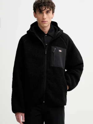 Dickies bluza polarowa męska kolor czarny z kapturem gładka DK0A87NV