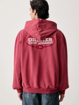 Dickies bluza z kapturem męska z bawełną różowy