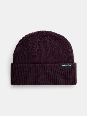 Dickies czapka kolor fioletowy z grubej dzianiny