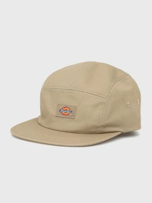 Dickies czapka kolor zielony gładka DK0A4XC1KHK-KHAKI