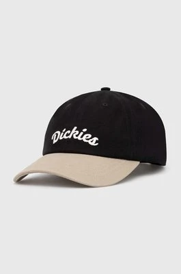 Dickies czapka z daszkiem bawełniana KEYSVILLE CAP kolor czarny z aplikacją DK0A4YPA
