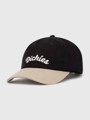 Dickies czapka z daszkiem bawełniana KEYSVILLE CAP kolor czarny z aplikacją DK0A4YPA